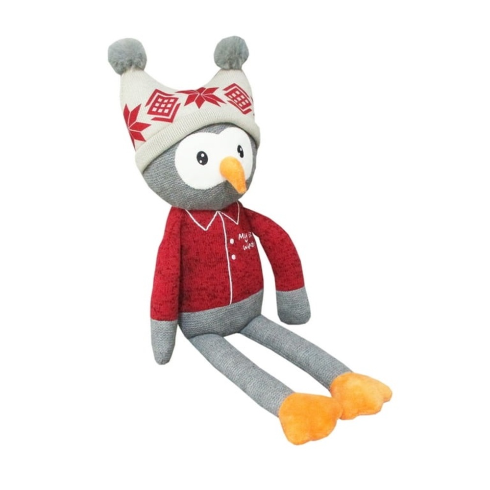 My 1st First Winter Christmas Owl Knit Plush Baby Crinkle Toy NWT Sensory Rattle